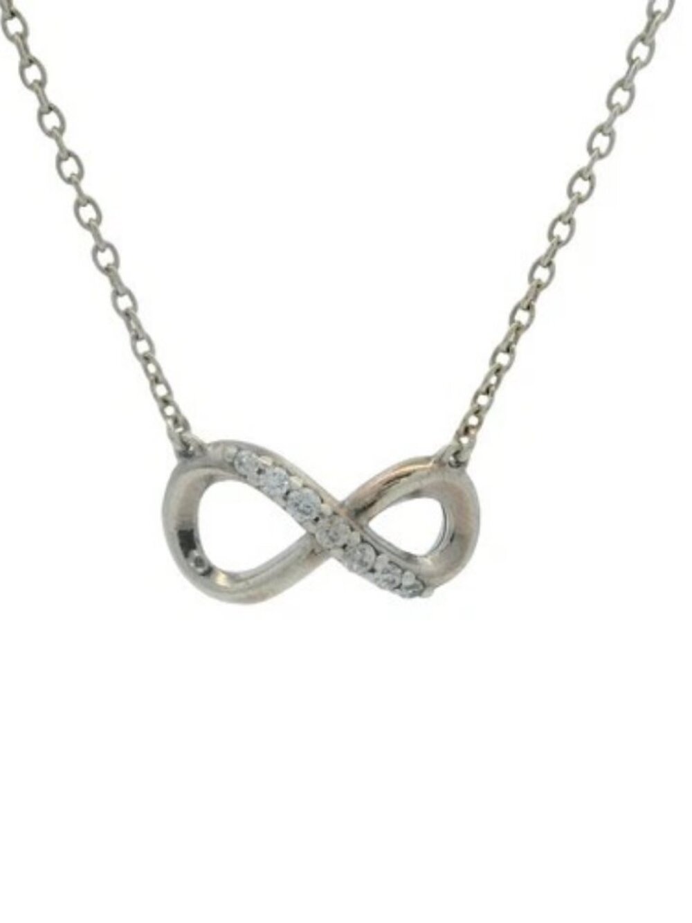 Pandora Solid 925 Sterling Silver CZ Infinity Symbol Collier 20" Necklace